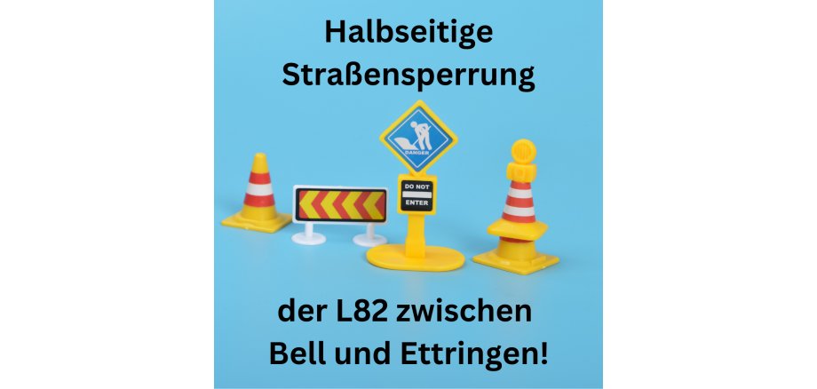 Halbseitige Straßensperrung der L82