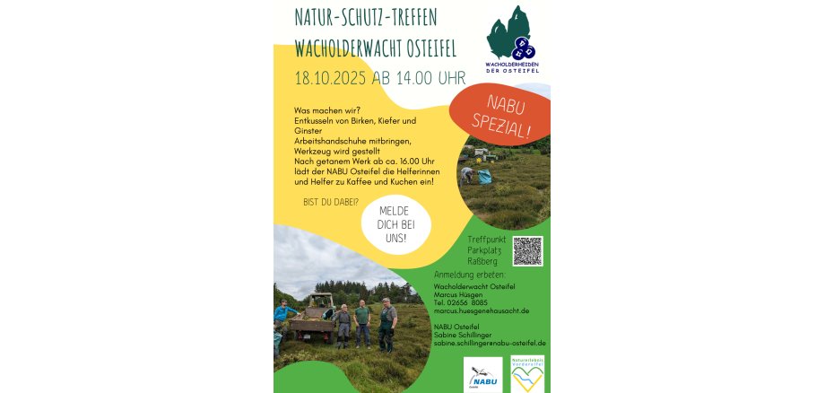 Das Bild zeigt den Flyer zur Veranstaltung "Treffen Wacholderwacht"