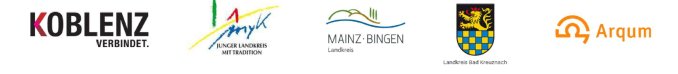 Logos der beteiligten Kommunen und Firmen