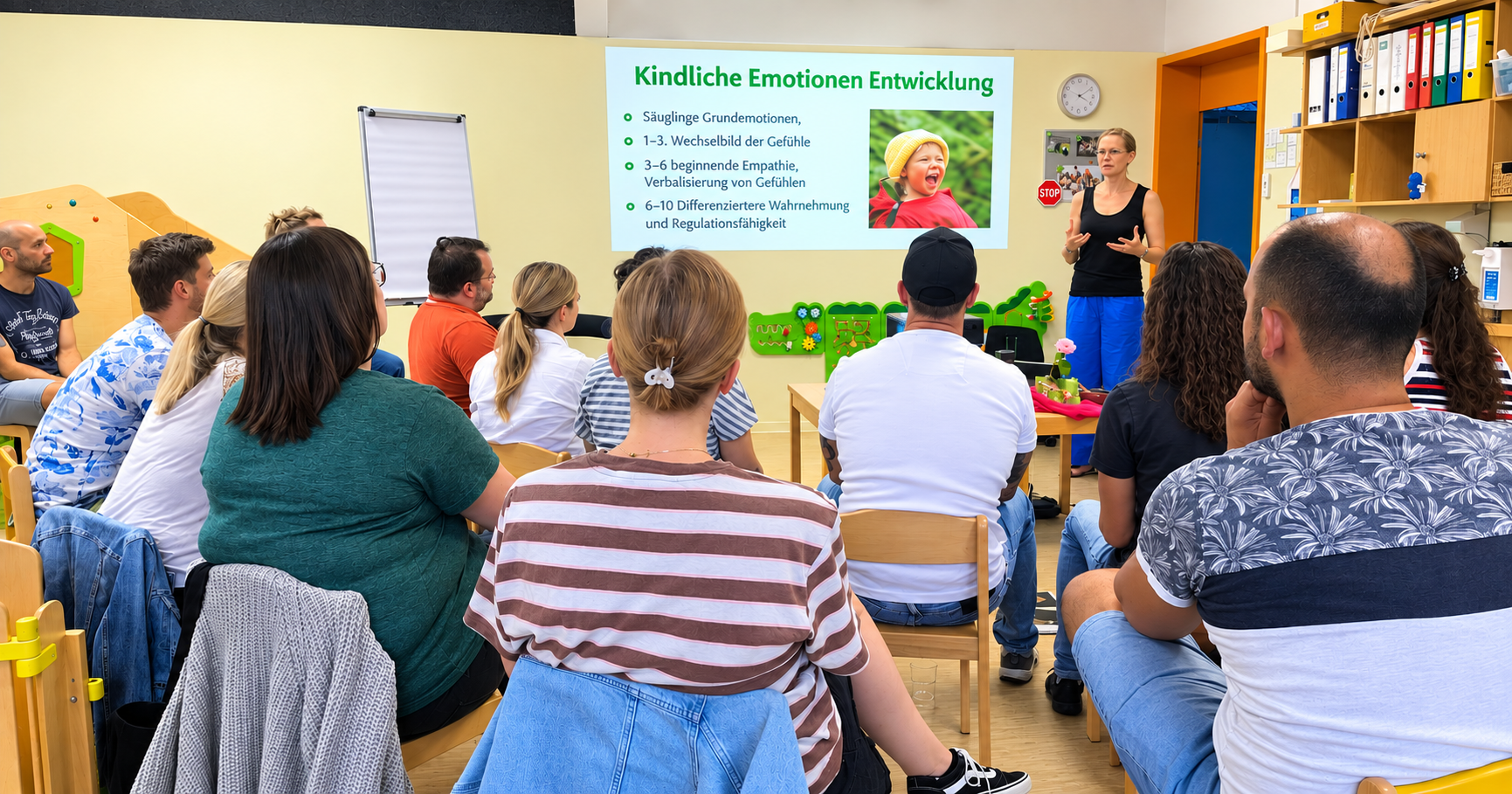 Eltern beim Infoabend zum Thema "Emotionen von Kindern verstehen"