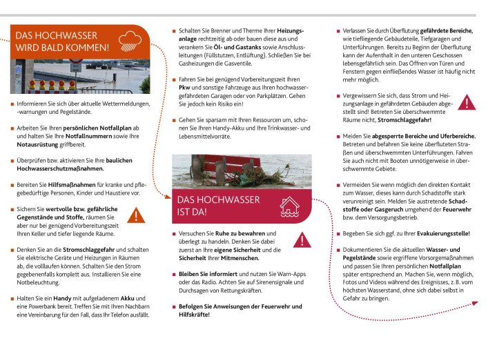Verhaltensvorsorge Hochwasser